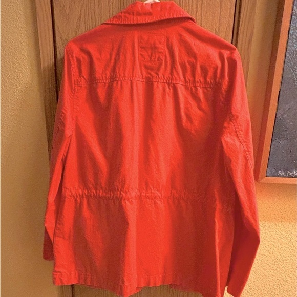 Old Navy jacket in a beautiful persimmon color. Button front size Large. - Picture 2 of 5